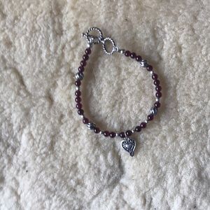 Silpada silver and red bracelet
